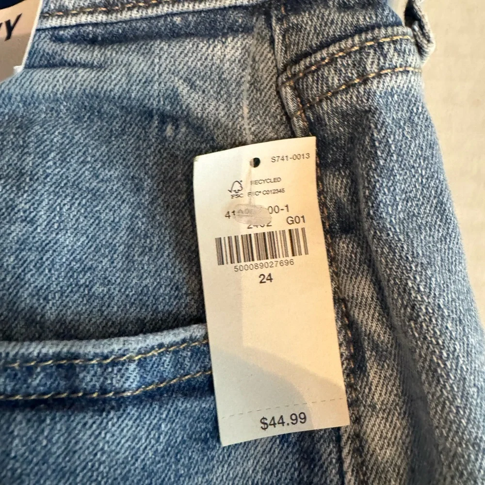 Old Navy Women Boyfriend Straight Cut Off Jeans Size 24 Bohemian Festival New